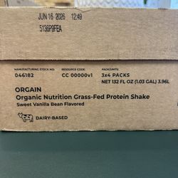 ORGAIN grass fed protein shake 
