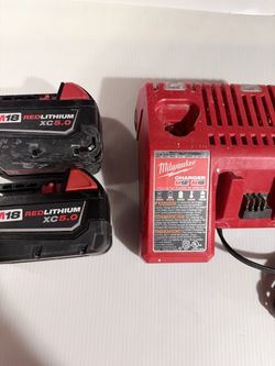 Milwaukee M18 batteries are charged