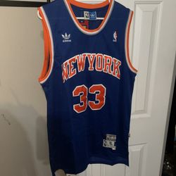 Adidas Patrick Ewing New York Knicks blue basketball jersey size xl