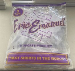 Eric Emanuel EE Short Men 'White Skyline' Colorway Size L Brand new With Original Bag