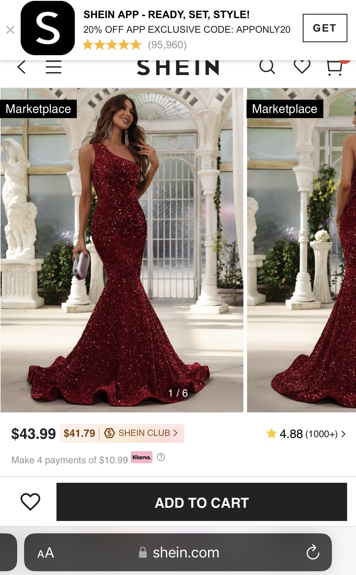 Beautiful mermaid sequin Dress-XL