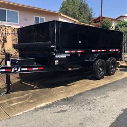2024 PJ 7x14 LOW PRO DUMP TRAILER 