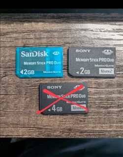 PSP and PS Vita Official Mem Stick/Cards