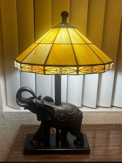 Bronze Elephant Lamp