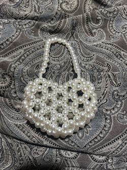 pearl heart purse/clutch