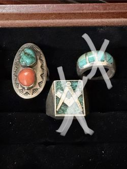 Vintage Navajo Jewelry Size 5-6 Rings 