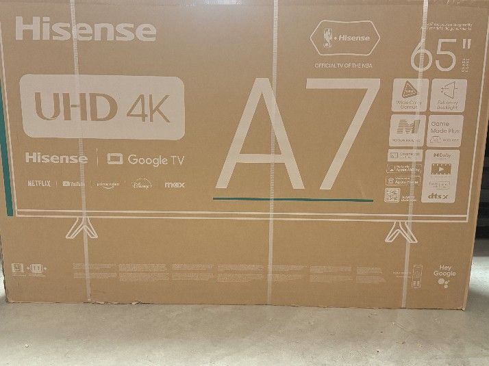 Hisense 65" 4K UHD Smart Google TV 65A7N New In Box