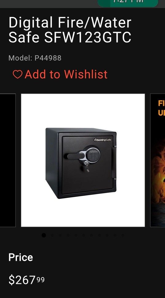 Digital Fire/ Water Proof Combination/Key Lock Safe