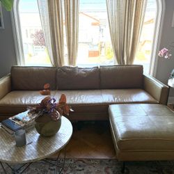 West Elm Leather Axel Sofa Sectional