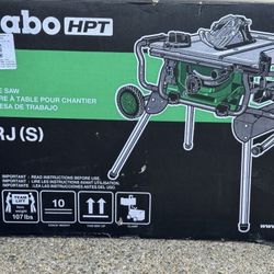Metabo HPT 10-in 15-Amp Table Saw with Micro Adjust Rip Fence and Caster Platform - 10 inch Jobsite Table Saw
