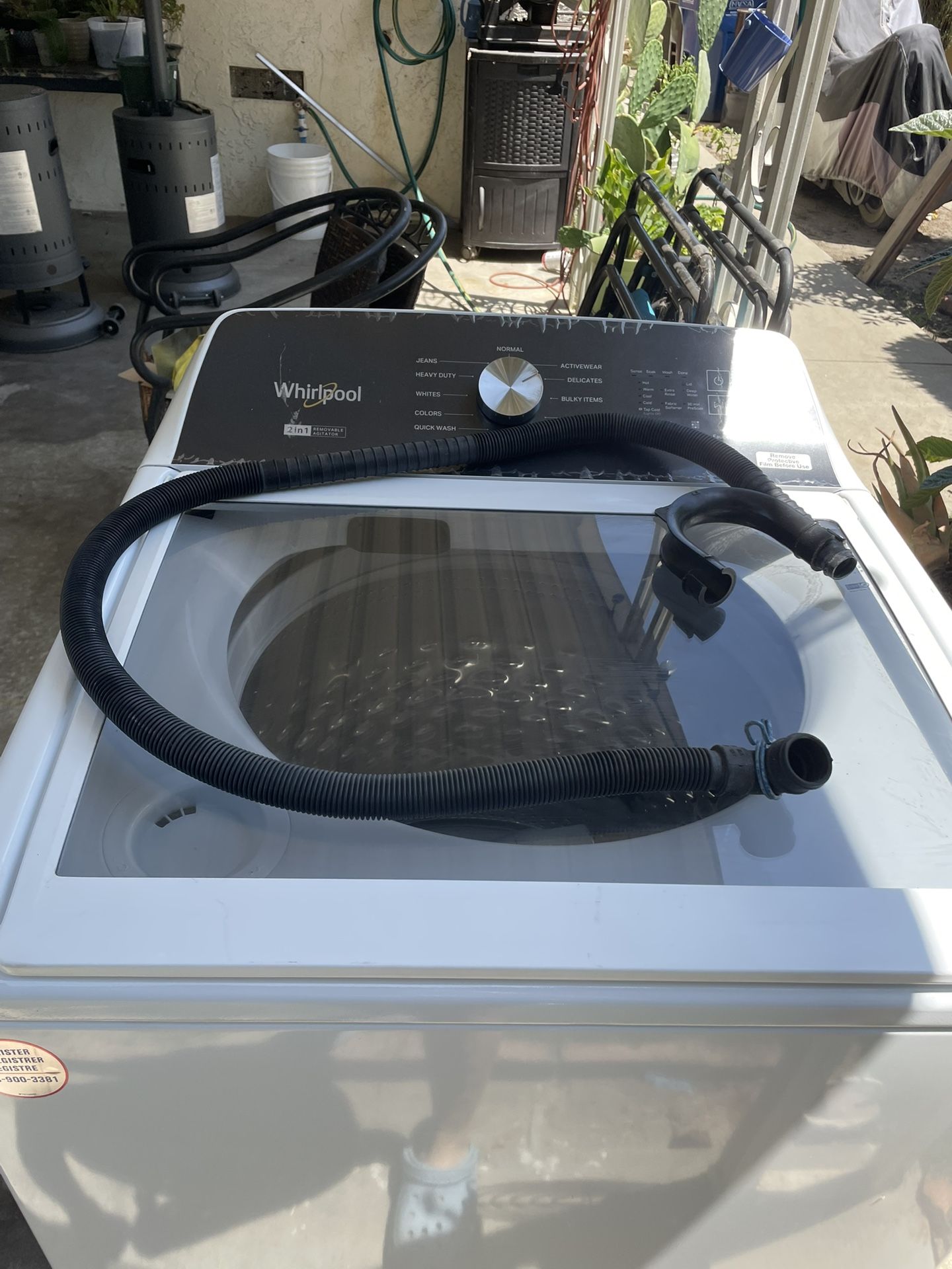 2in1 Removable Agitator Whirlpool Washing Machine