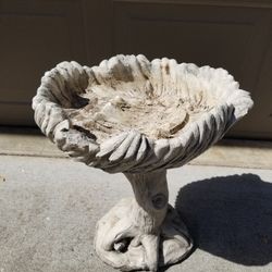 Vintage Small Concrete Bird Bath