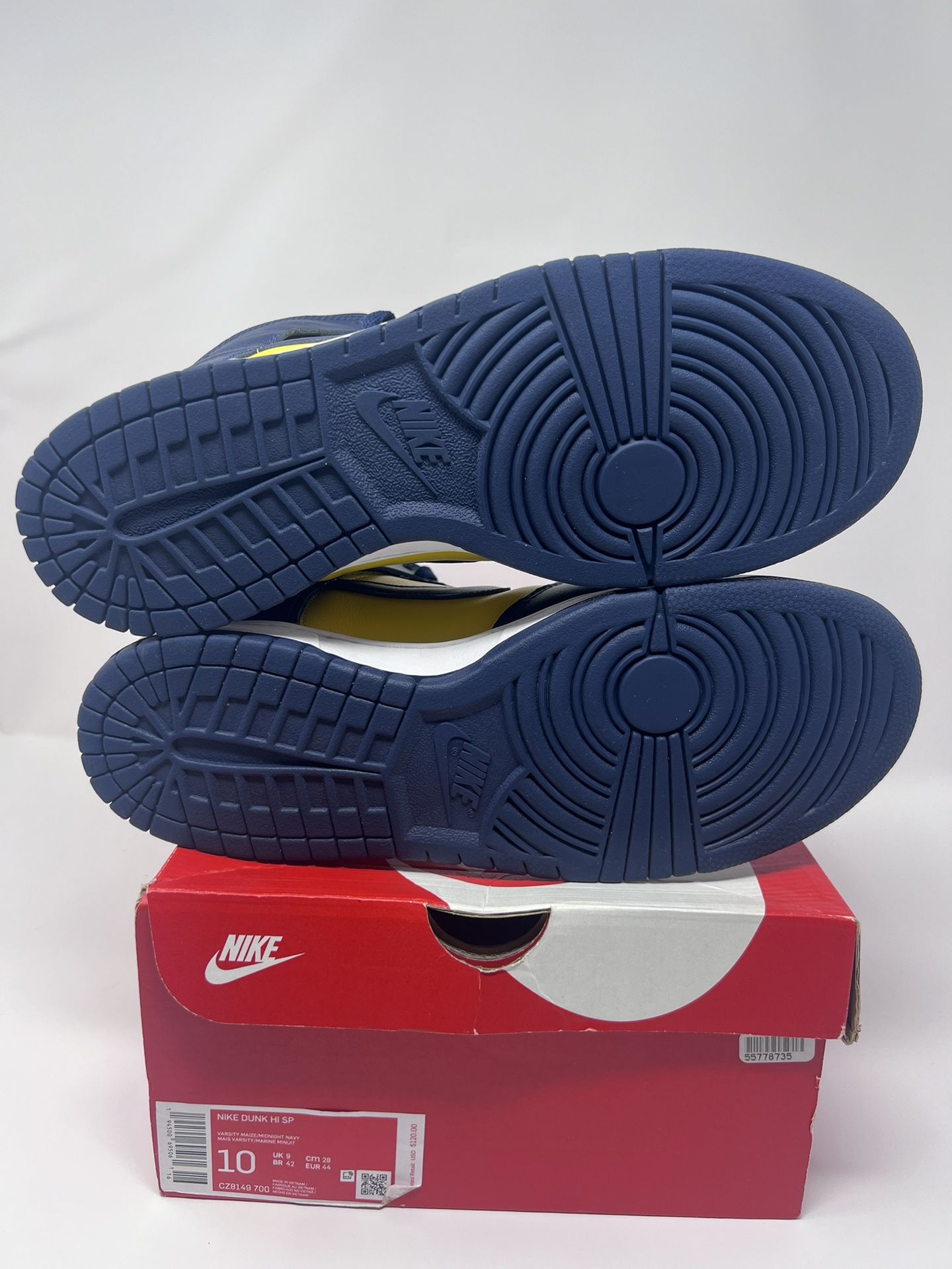 Nike Dunk High Michigan 2020 Varsity Maize Midnight Navy CZ8149