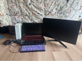 acer nitro 5 gaming laptop, xbox series s, and asus monitor bundle.