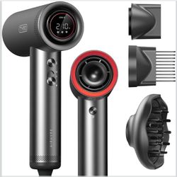 TYMO Hair Dryer with Diffuser for Women - 1500W Professional High Speed Blow Dryer with Comb, 110,000RPM Fast Dry,