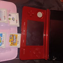 3dss 4 Games And Hello Kitty Case