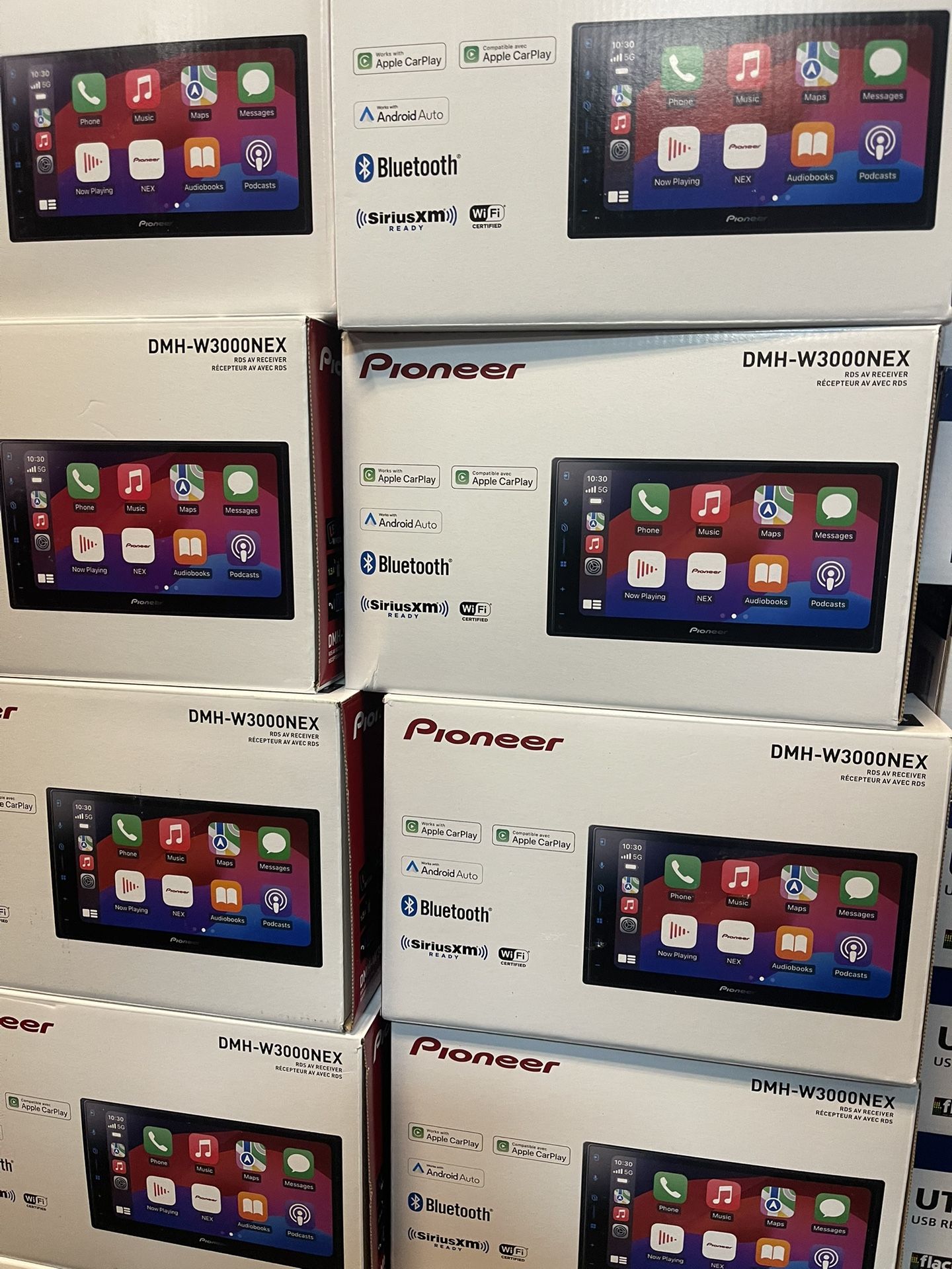 Pioneer DMH-W3000NEX 6.8" Double Din Multimedia Digital Media Receiver, Wireless Apple CarPlay and Android Auto, Bluetooth, Backup Camera Compatible, 