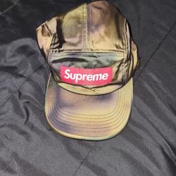 Supreme Washed Satin Camo Cap 