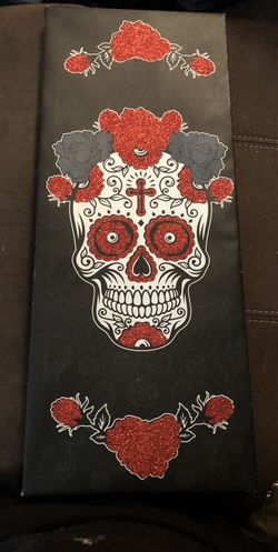 Skull Canvas Art - Home Decor - 20 x 8”