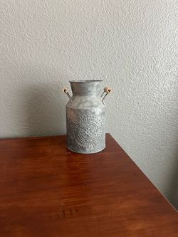 Galvanized Metal Milk Can Vase