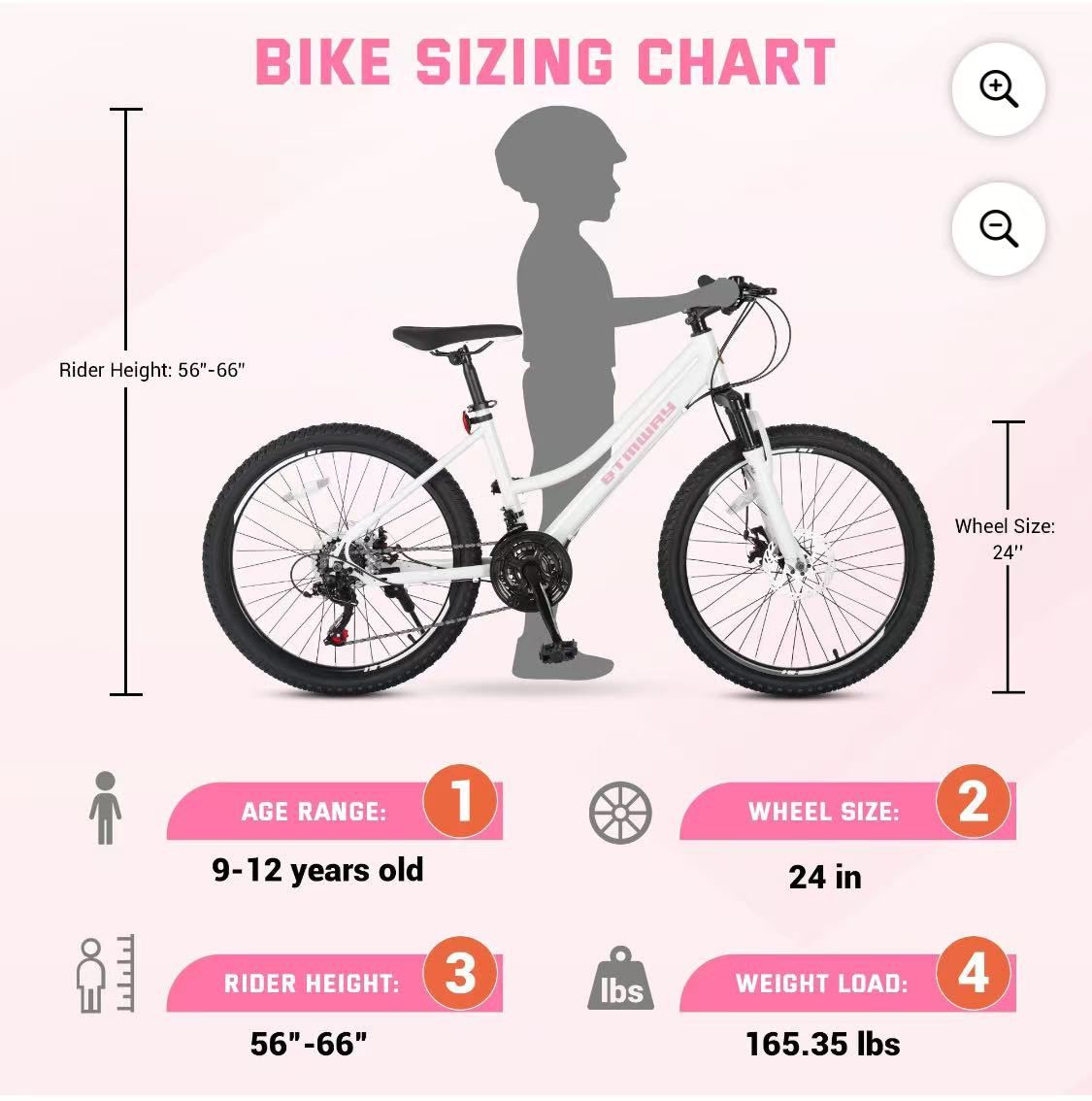 ✌️ 24" Mountain Bike Mountain Bicycles with Dual Disc Brakes, Shimano 21 Speeds Bicycles Adult Bicycle with Comfort Saddle, Commuter Bike 
