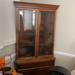 Antique Walnut Corner Cabinet 