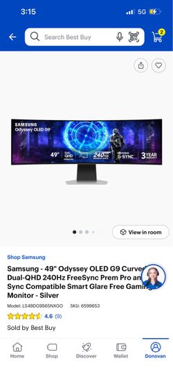 Samsung 49inch Odyssey G9