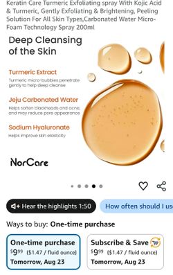 NorCare Turmeric Exfoliating Spray 200ml