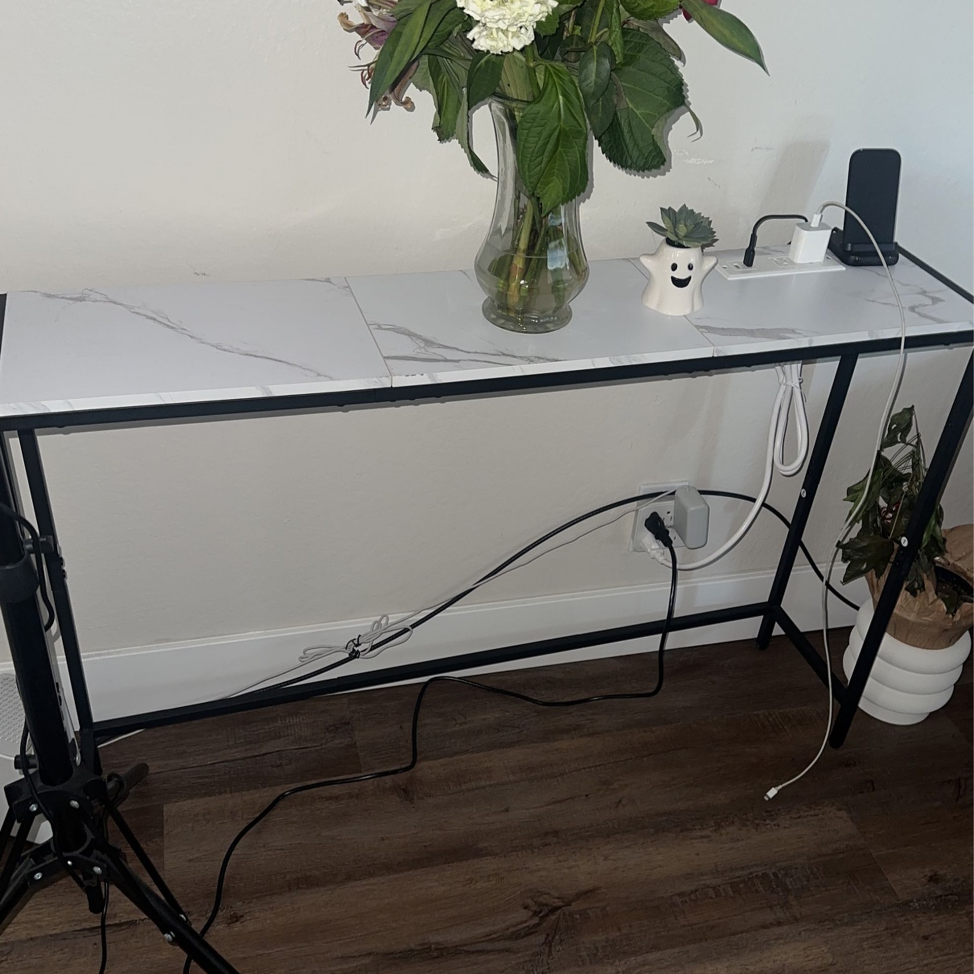 Console Table With Outlets 