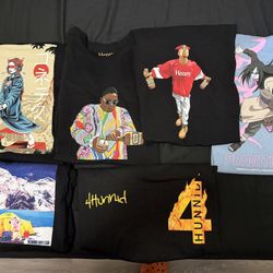 L & XL Graphic Tees Henny Naruto Primitive 4 Hunnid Billionaire Boys Club