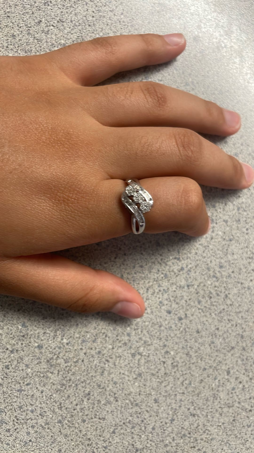White Gold Silver 10k Ring