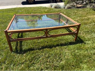 Vintage bamboo coffee table