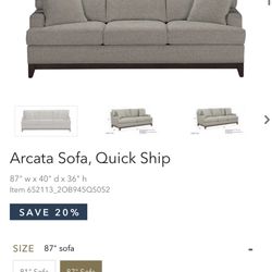 Beautiful Ethan Allen Sofa & Ottoman