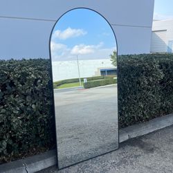 79”x39” Extra Large Arch Full Length Mirror In Black