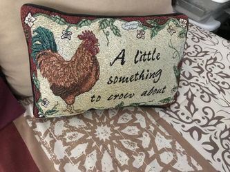 Home. Farmhouse  Decor,Rectangular reversible Small Throw Pillow 12”  X 7” X3”,  LargeGlass  Cutting Board,  Plus Other Items Listed.