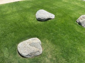 Speckled granite boulders