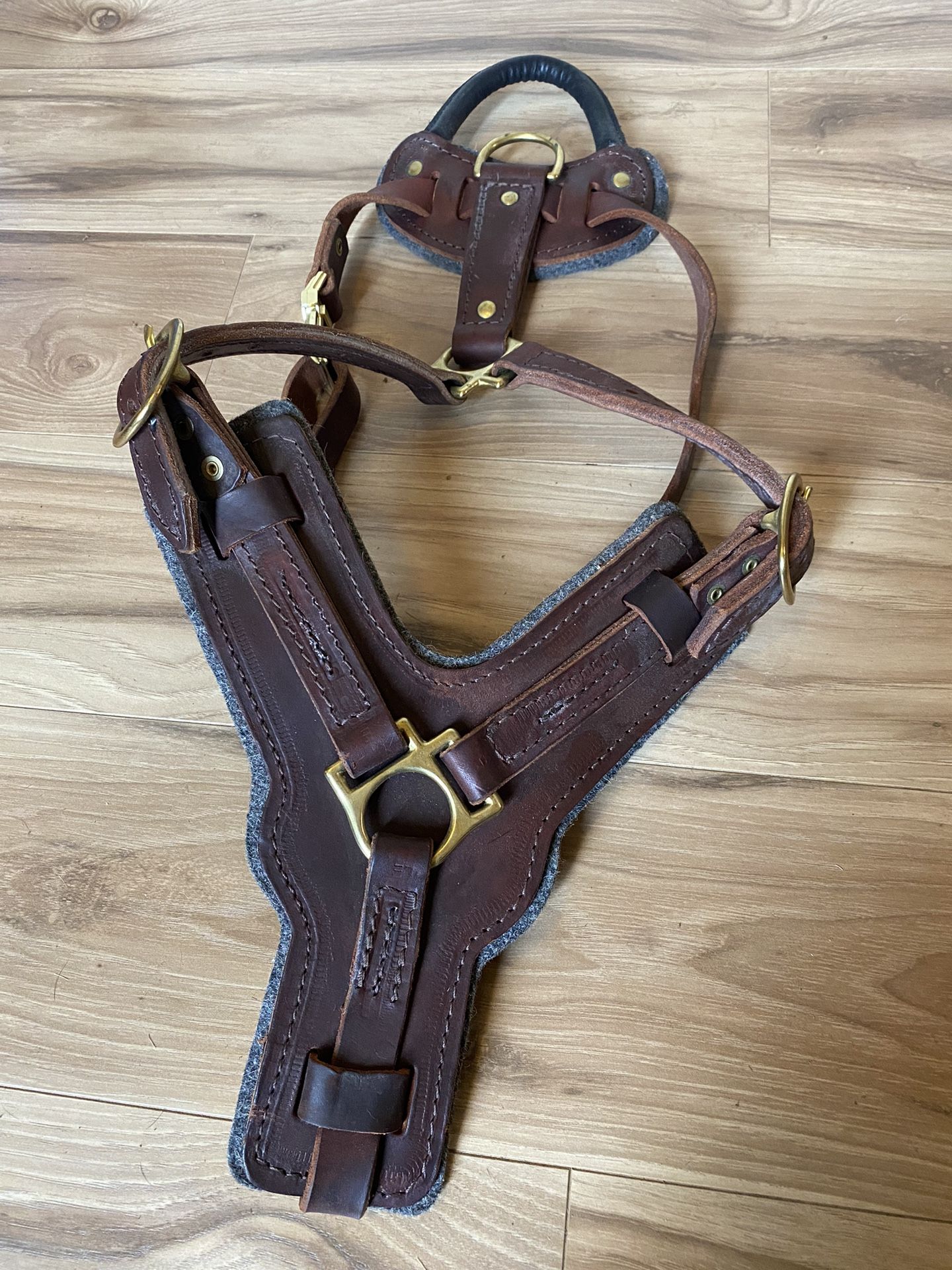 Large Breed Leather Dog Harness