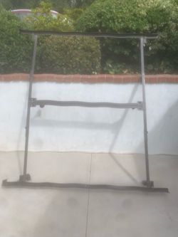 Full Queen metal bed frame assembled