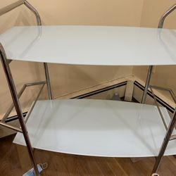 Glass Table w/ Wheels