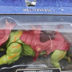 Masters of the Universe New Eternia Masterverse. Man-E-Facecs and Battle Cat