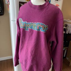 2007 Supreme Gonz Logo Crewneck Vintage Purple Large