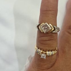 2 14k Ring, One Wedding Ring 