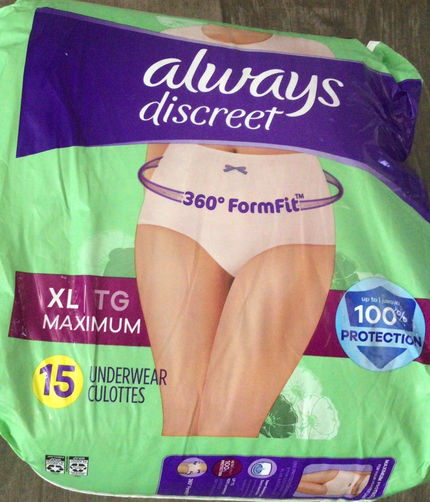 Always Maximum Discreet X-Large Adult 15 Count