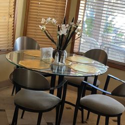 Glass Table With Chairs 