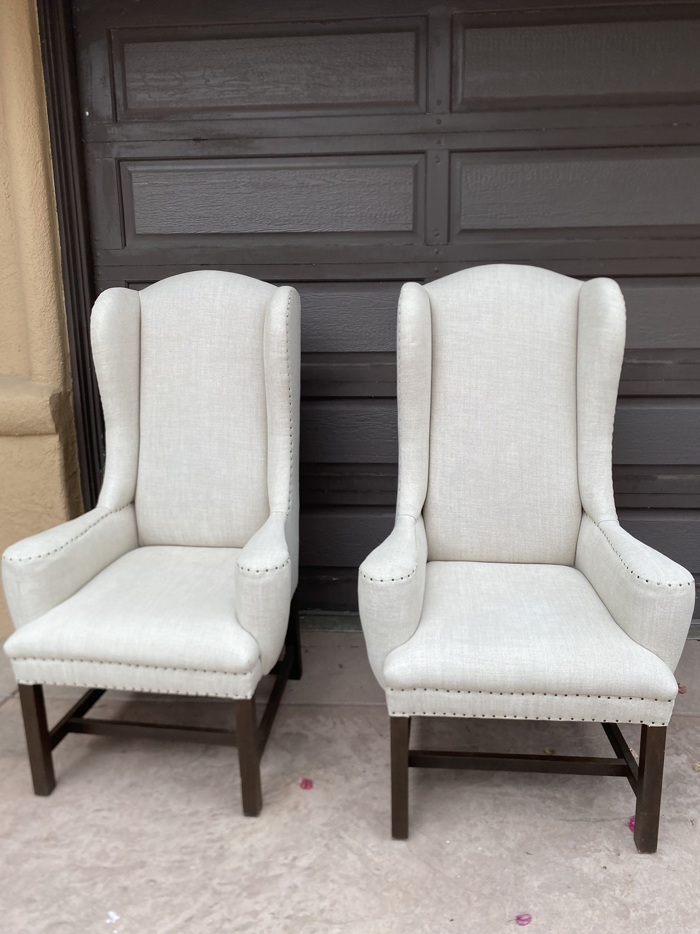 2- Restoration Hardware 19 Century French Inspired High back Chairs. Like New Condition .