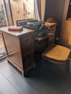 Vintage Cabinet Hidden Typewriter