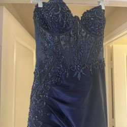 Never Worn Rich’s Apparel Dark Blue Formal Dress 