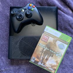 Xbox 360 (controller, cables & mw2, ghosts)