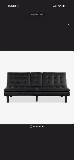 Black leather futon