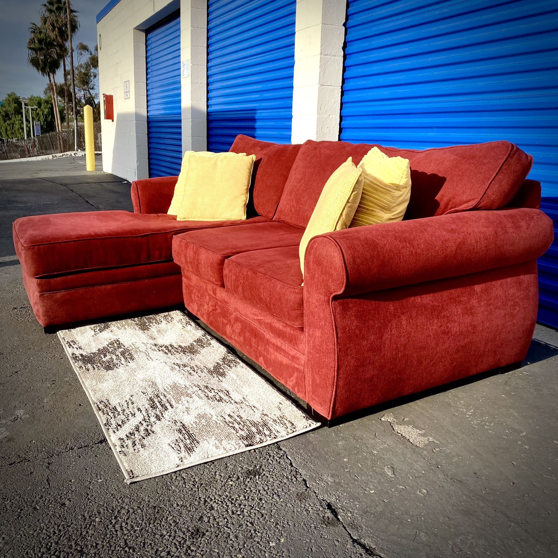Red Modern Corduroy Sectional Sofa for Sale in San Diego, CA OfferUp